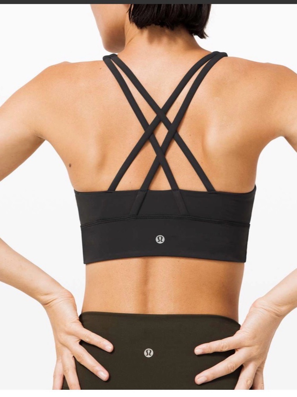 lululemon Energy Black High-Neck Sports Bra - Picture 2 of 5